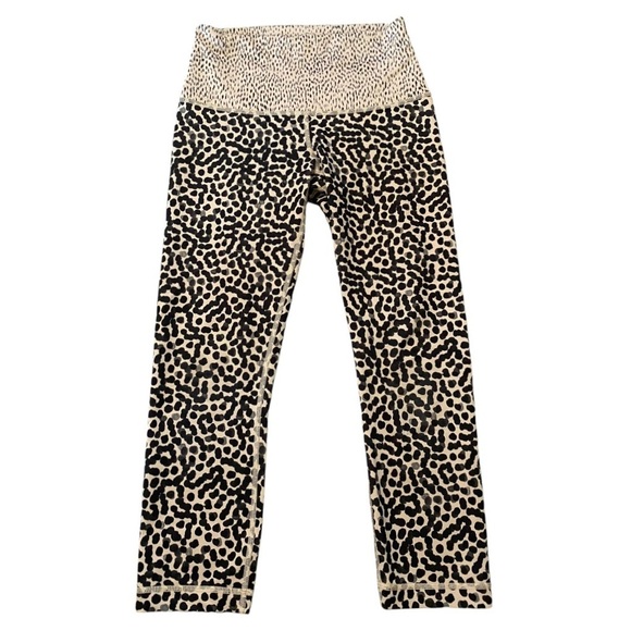 Lululemon Wunder Under Crop Leggings 4 Full-On Luon Roll Down Waist Yoga Pants - Picture 3 of 12